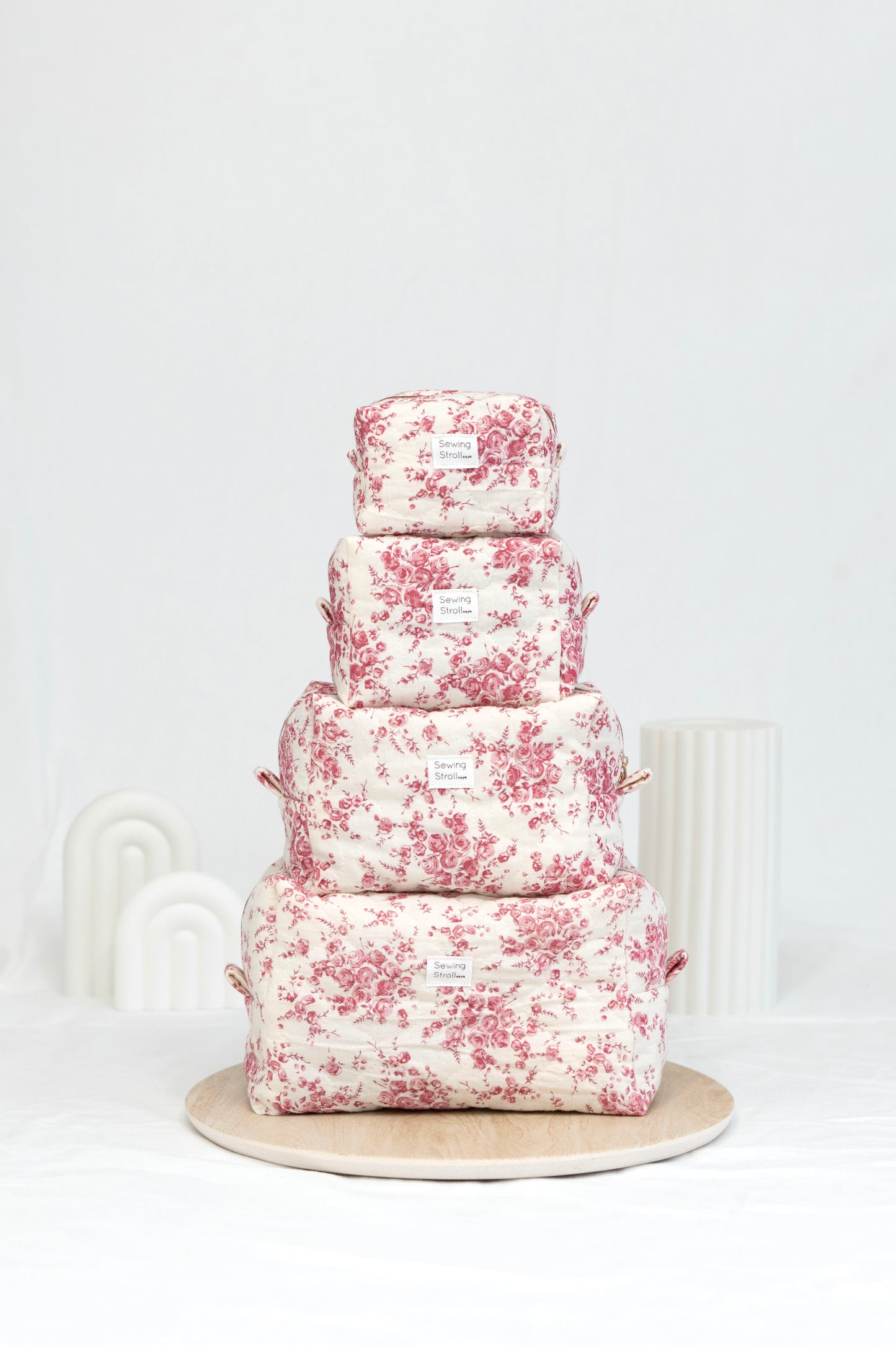 Classic Boxy Makeup Bag Sewing Pattern | 5 Sizes | Zipper Pouch | Beginner Friendly PDF + Video Tutorial