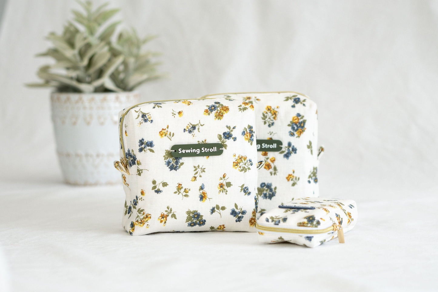 DIY Sewing Pouch for Beginners "Irene" Tampon pouch 2 sizes PDF Pattern Templates & 4K video tutorial