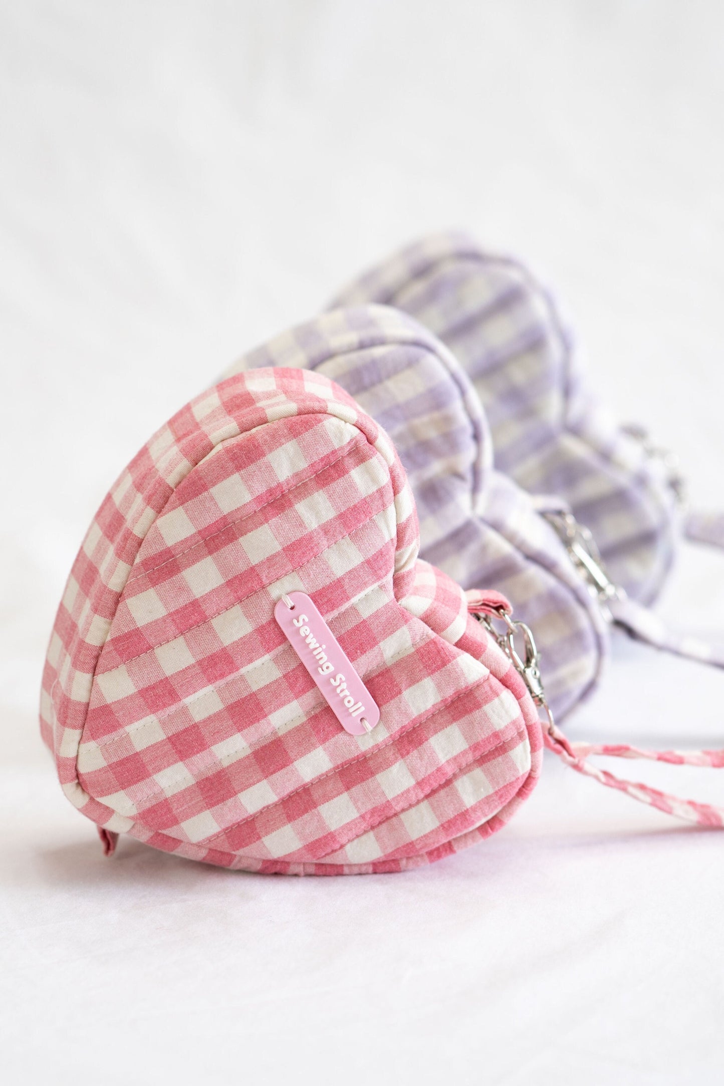 2 Sizes Heart Pouch PDF Pattern "Love" Templates & 4K video turorial + written instruction.
