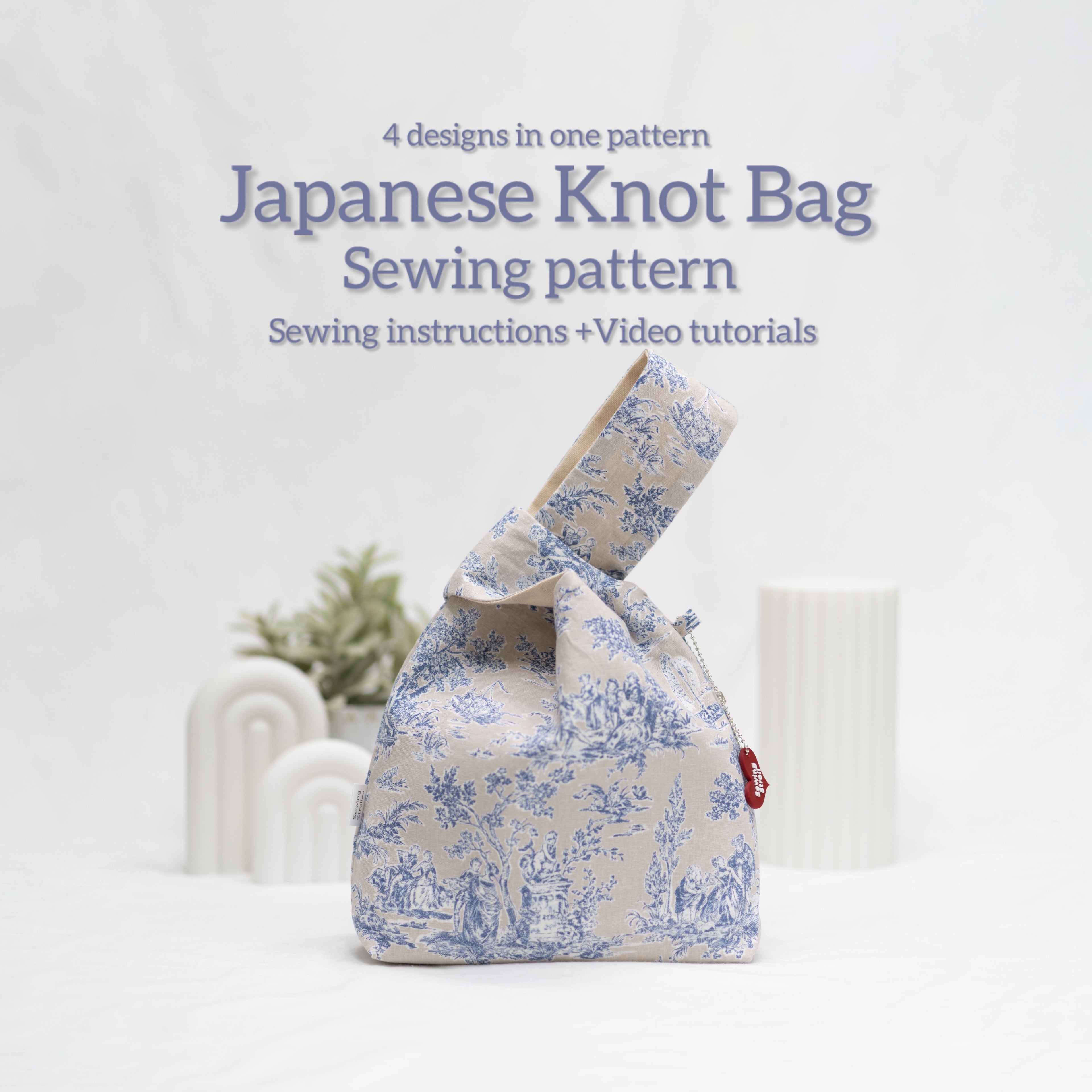Sewing Pattern Japanese Knot bag + Bonus Project for beginner