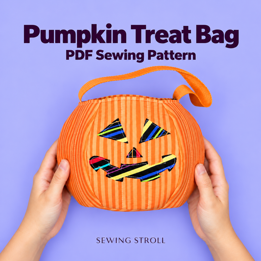 Jack-o’-Lantern Treat Bag PDF Sewing Pattern