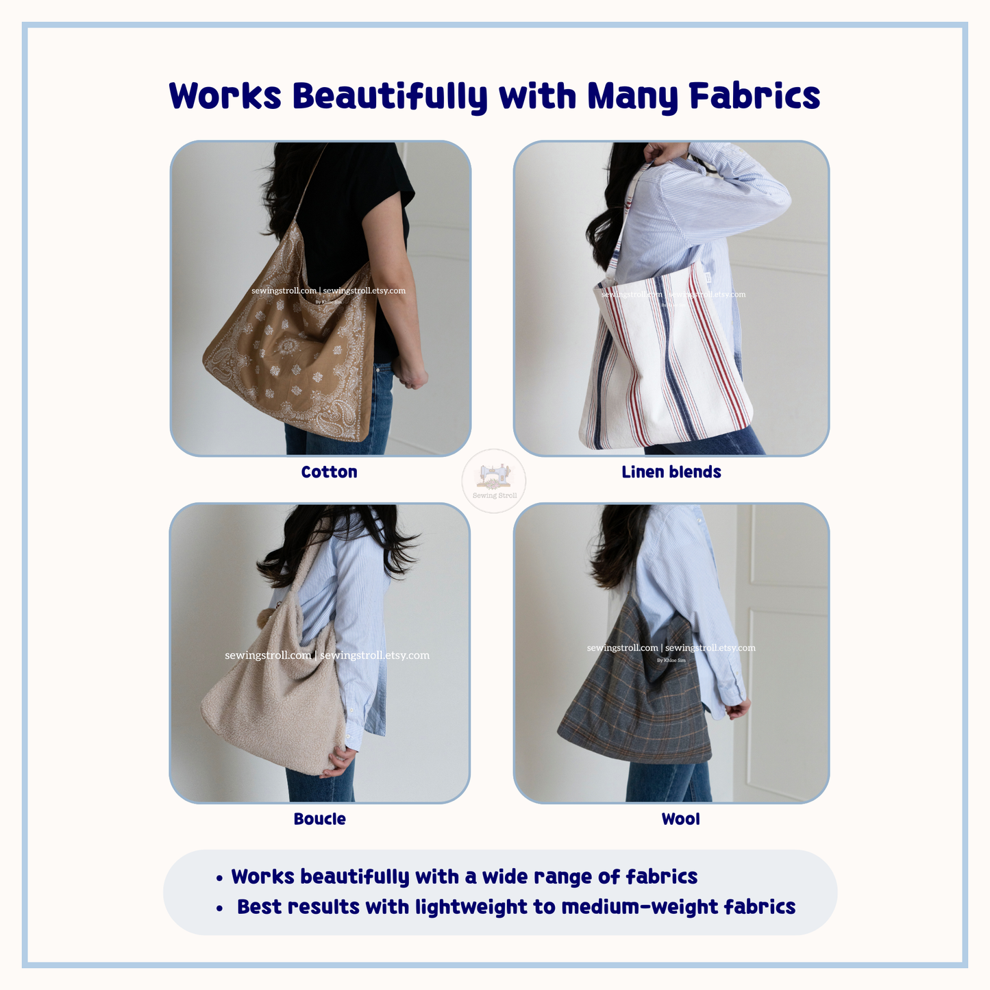 Tote Bag Sewing Pattern PDF, Olivia Tote Bag Pattern, Beginner Friendly Tote, DIY Bag Tutorial