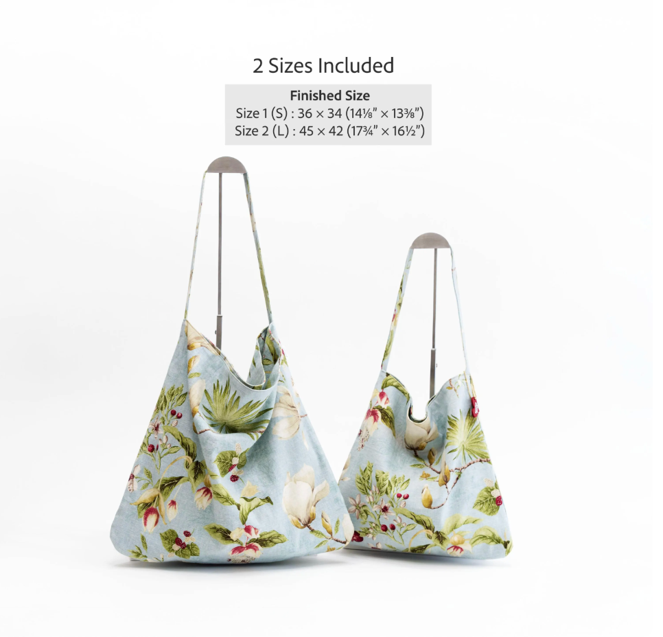 Tote Bag Sewing Pattern PDF, Olivia Tote Bag Pattern, Beginner Friendly Tote, DIY Bag Tutorial