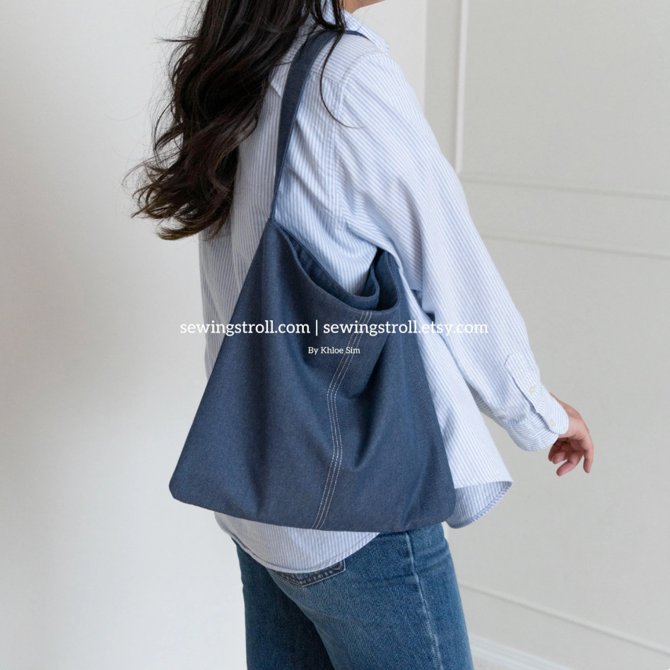 Tote Bag Sewing Pattern PDF, Olivia Tote Bag Pattern, Beginner Friendly Tote, DIY Bag Tutorial
