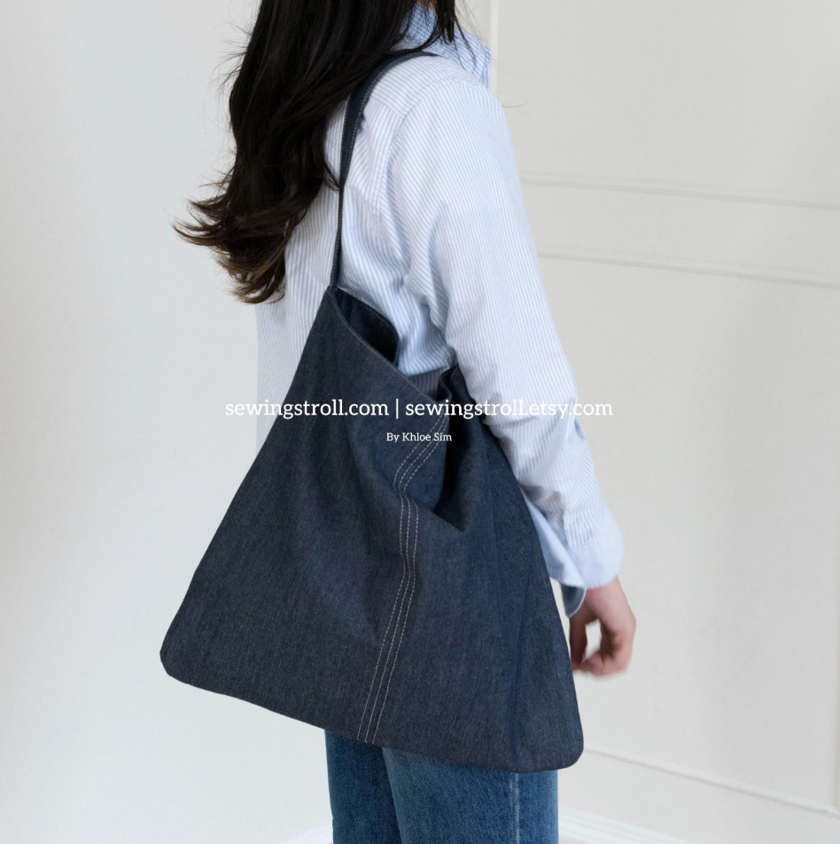 Tote Bag Sewing Pattern PDF, Olivia Tote Bag Pattern, Beginner Friendly Tote, DIY Bag Tutorial