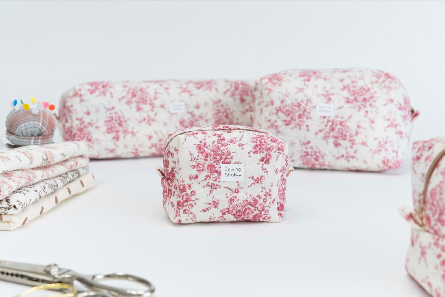 10 Sizes Makeup Bag Sewing Pattern Bundle: 3 styles Pouch + Large Hair Tool Bag
