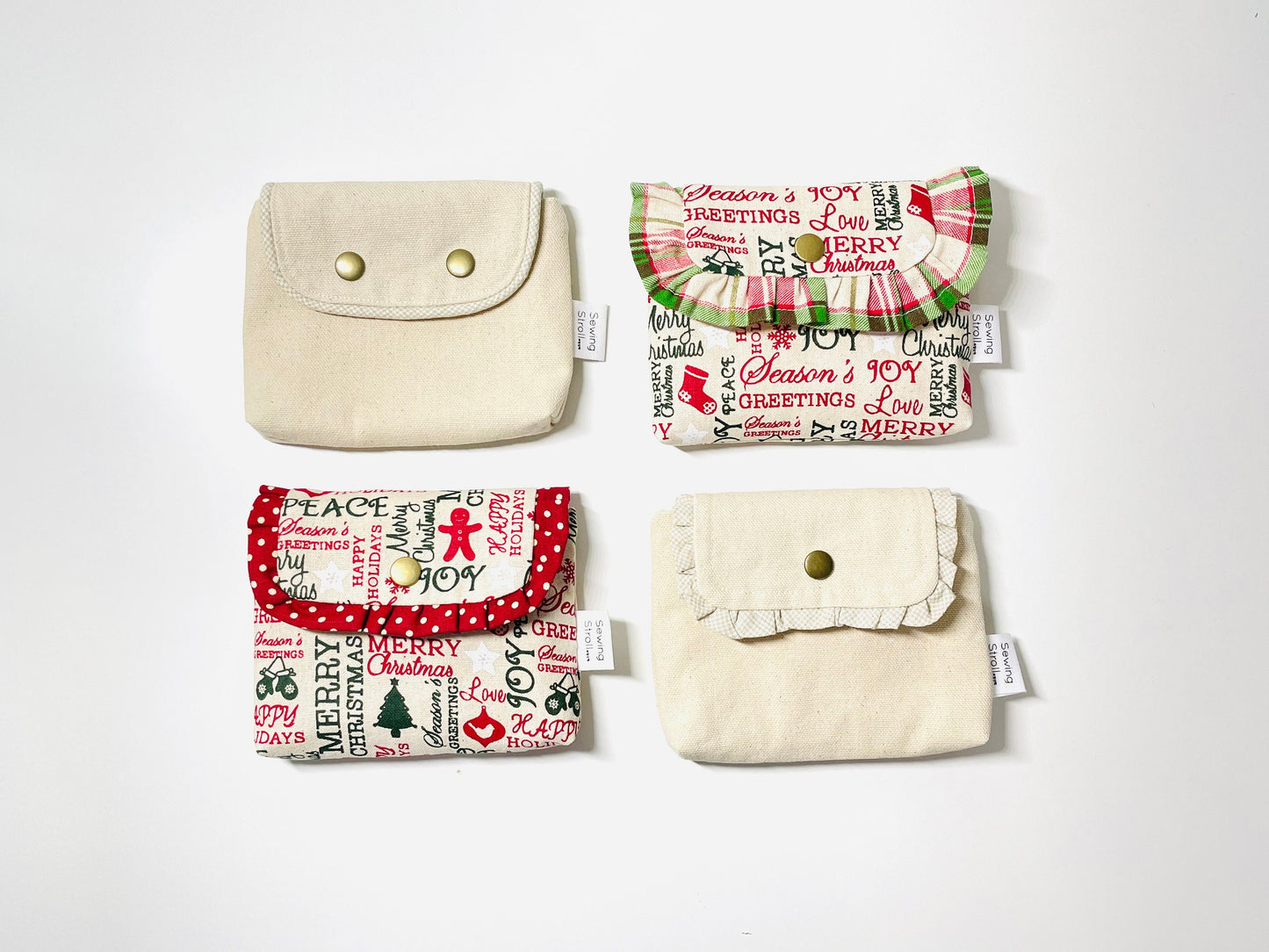 DIY Pouch "Noel" Christmas pouch PDF Sewing Templates Patterns with Youtube Video Tutorial