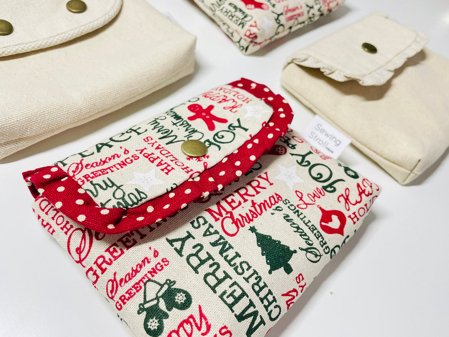 DIY Pouch "Noel" Christmas pouch PDF Sewing Templates Patterns with Youtube Video Tutorial