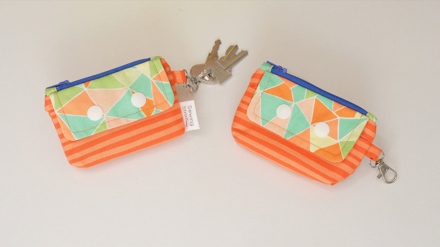 DIY Mini Wallet "Cassie" Sewing pattern PDF Templates with YouTube tutorial