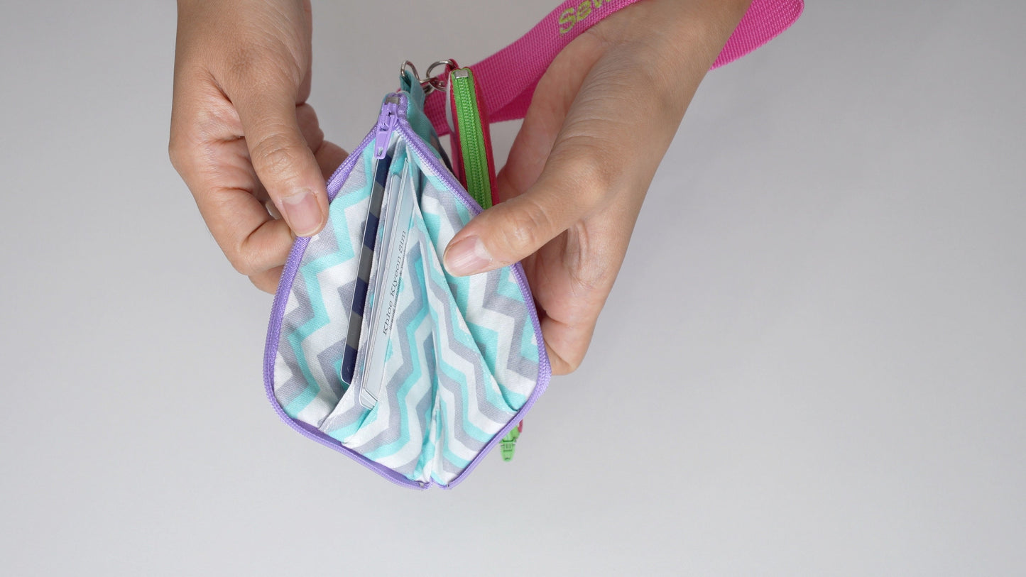 DIY Mini Wallet "Zoe"  PDF sewing template pattern with Youtube tutorial