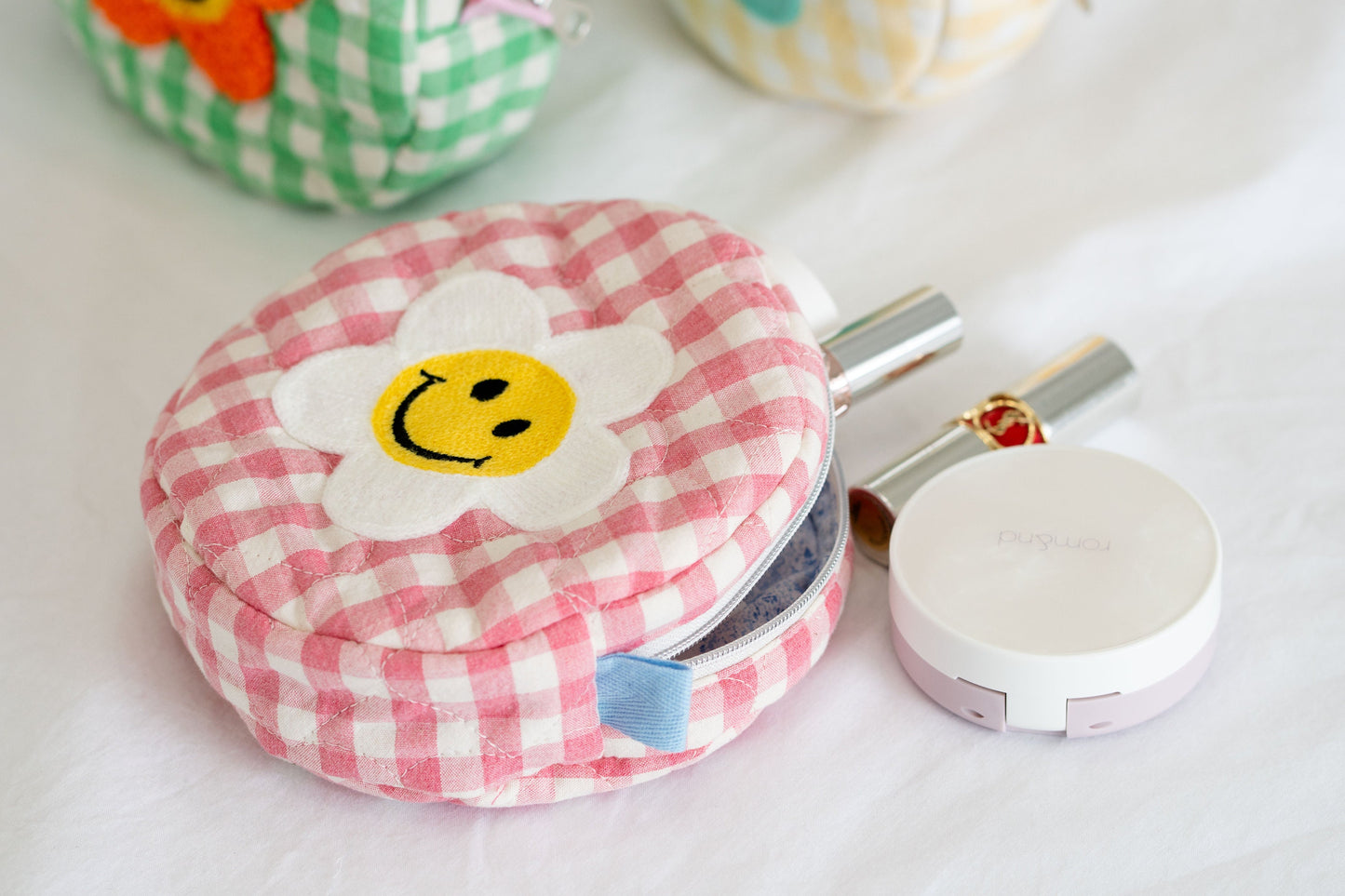 DIY Makeup bag "Daisy" - Tambourine pouch PDF sewing Pattern Templates with 4k video tutorial