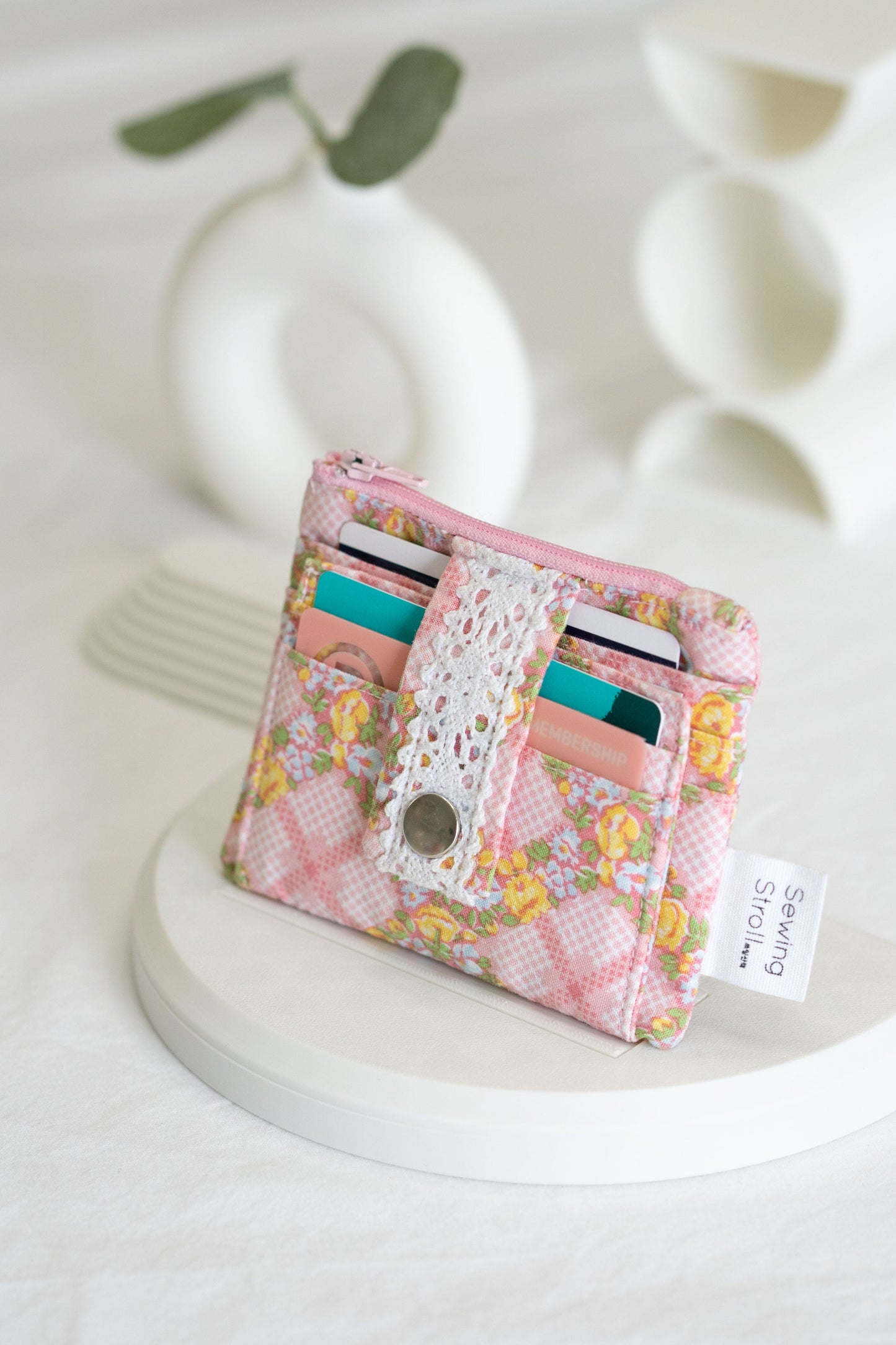 DIY Sewing wallet " Lulu" PDF Template pattern with Youtube video tutorial + written instruction