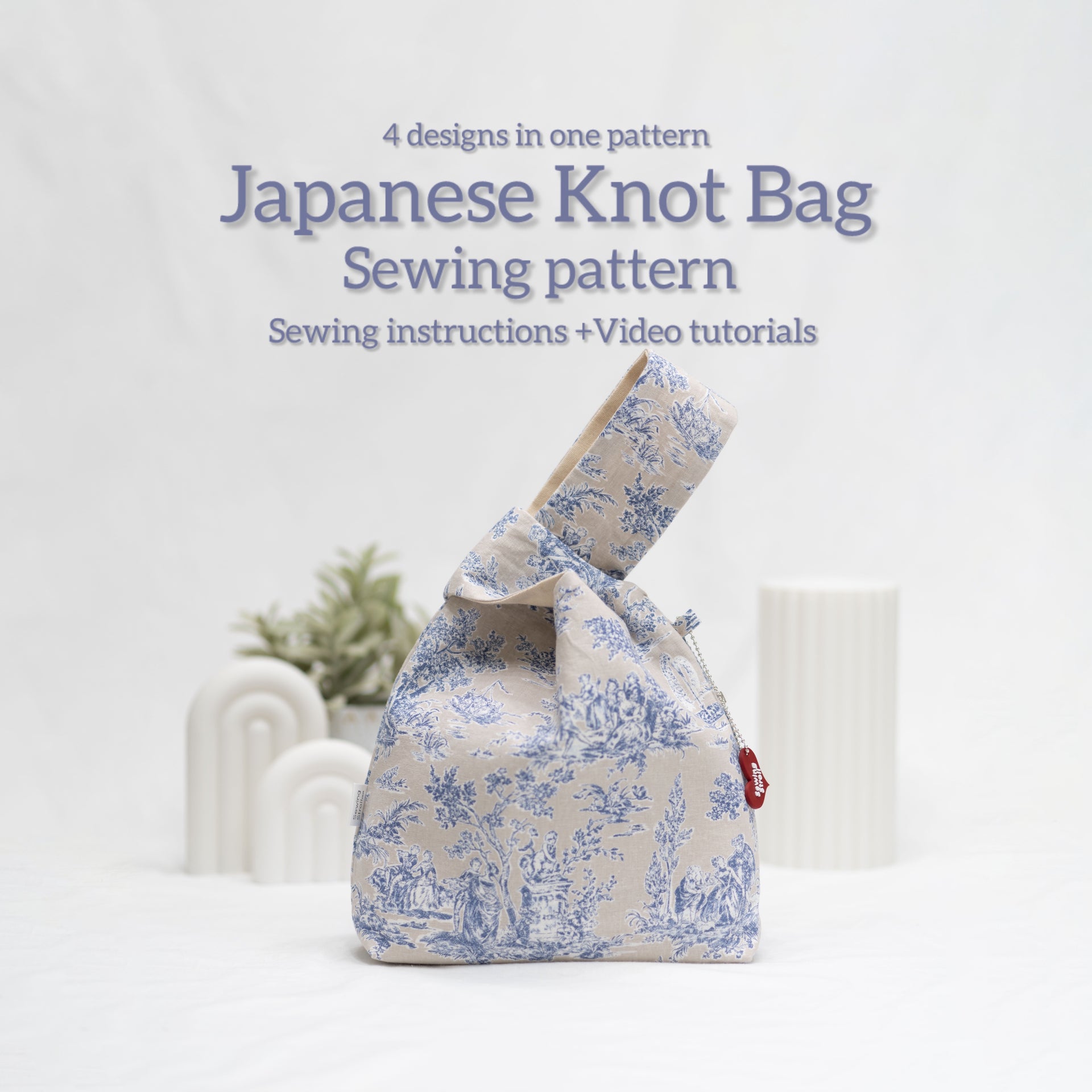 Sewing Pattern Japanese Knot bag + Bonus Project for beginner