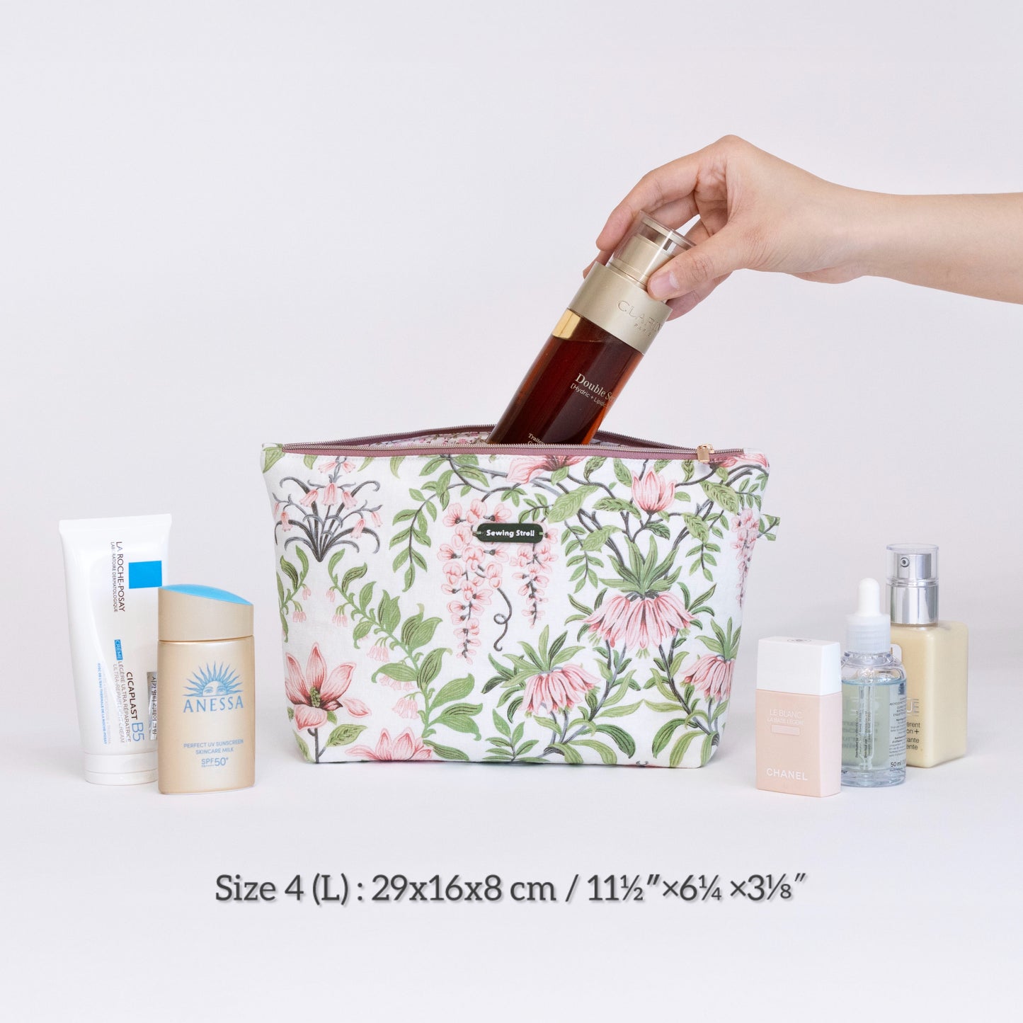 Classic Makeup Bag Sewing Pattern | 5 Sizes | Zipper Pouch | Beginner Friendly PDF + Video Tutorial