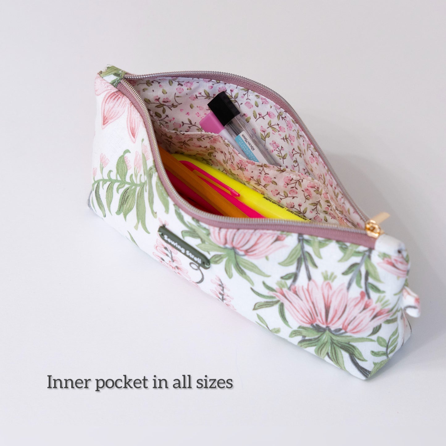 Classic Makeup Bag Sewing Pattern | 5 Sizes | Zipper Pouch | Beginner Friendly PDF + Video Tutorial